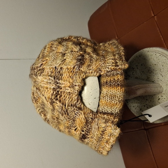 Central Park West Two-Tone Knit Hat - Picture 4 of 4